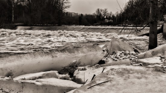 Power of Water The ice chunks moved out of the waters way