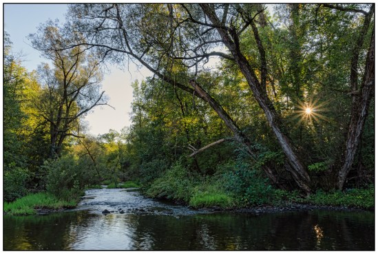 Sunset Down River Nikon D5100, Sigma 17-70mm f/2.8-4, 1/8s, 17mm, f/16, ISO 100